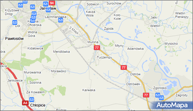 mapa Tuczempy, Tuczempy na mapie Targeo