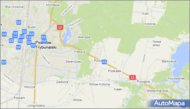 mapa Uszczyn, Uszczyn na mapie Targeo