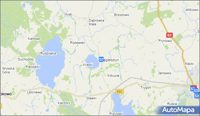 mapa Węgielsztyn, Węgielsztyn na mapie Targeo