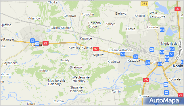 mapa Węglew, Węglew na mapie Targeo