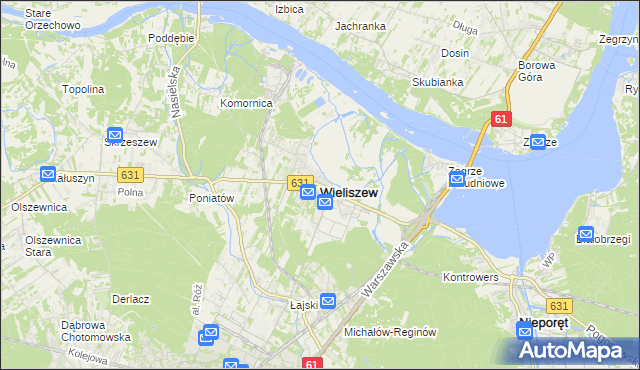 mapa Wieliszew, Wieliszew na mapie Targeo