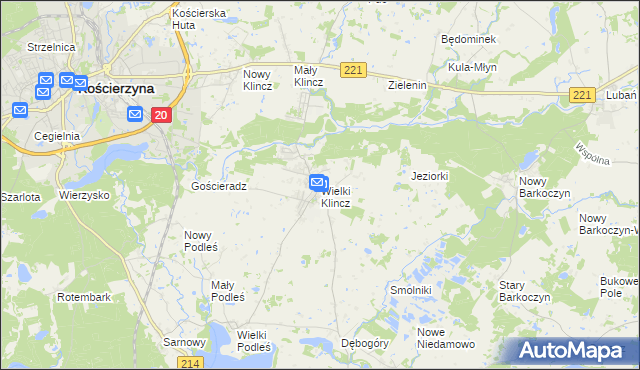 mapa Wielki Klincz, Wielki Klincz na mapie Targeo