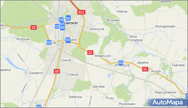 mapa Witaszyczki, Witaszyczki na mapie Targeo