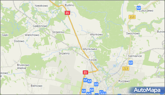 mapa Włynkówko, Włynkówko na mapie Targeo