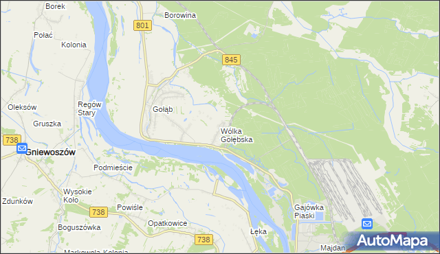 mapa Wólka Gołębska, Wólka Gołębska na mapie Targeo