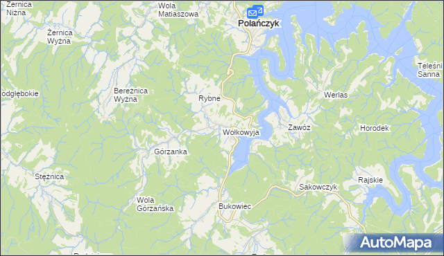 mapa Wołkowyja, Wołkowyja na mapie Targeo