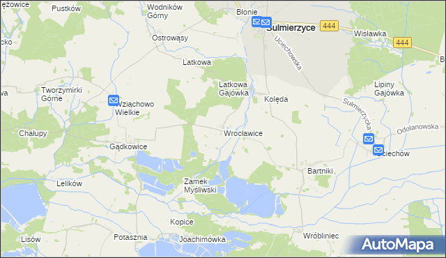 mapa Wrocławice, Wrocławice na mapie Targeo