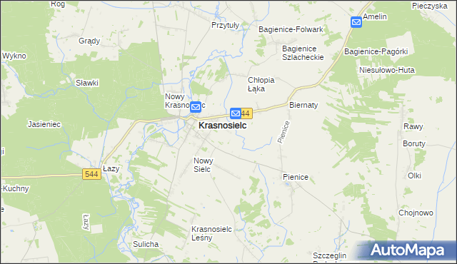 mapa Wymysły gmina Krasnosielc, Wymysły gmina Krasnosielc na mapie Targeo