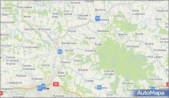 mapa Wyskitna, Wyskitna na mapie Targeo