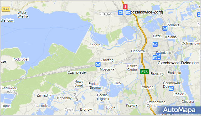 mapa Zabrzeg, Zabrzeg na mapie Targeo