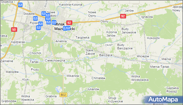 mapa Zakole-Wiktorowo, Zakole-Wiktorowo na mapie Targeo