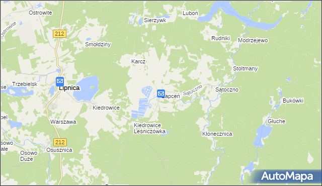 mapa Zapceń, Zapceń na mapie Targeo