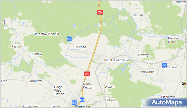 mapa Zbiersk, Zbiersk na mapie Targeo