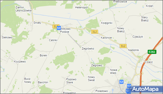 mapa Żegrówko, Żegrówko na mapie Targeo