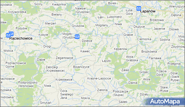mapa Żerosławice, Żerosławice na mapie Targeo