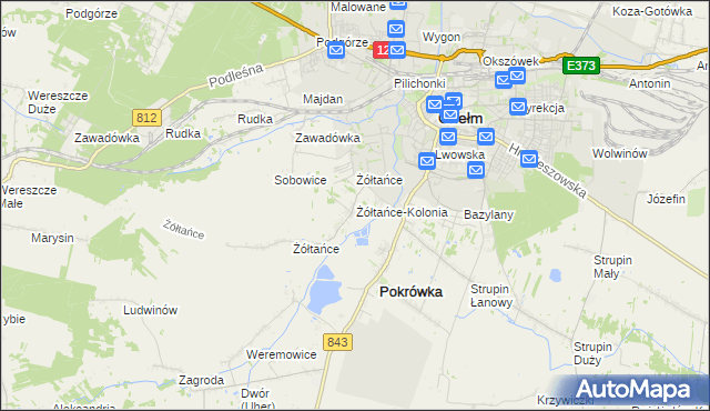 mapa Żółtańce-Kolonia, Żółtańce-Kolonia na mapie Targeo