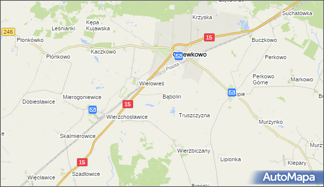 mapa Bąbolin, Bąbolin na mapie Targeo