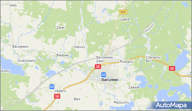 mapa Barczewski Dwór, Barczewski Dwór na mapie Targeo