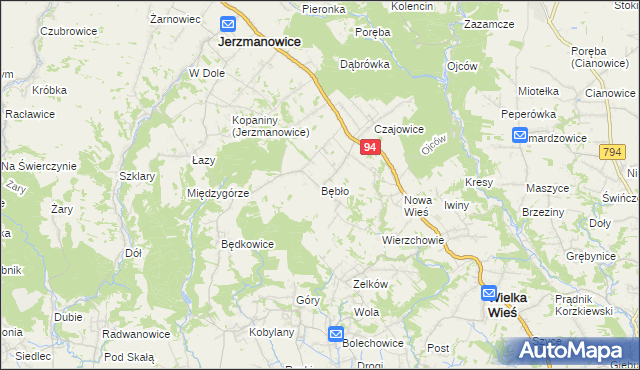 mapa Bębło, Bębło na mapie Targeo