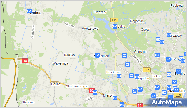 mapa Bezrzecze, Bezrzecze na mapie Targeo
