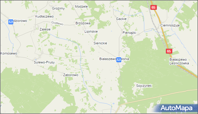 mapa Białaszewo-Kolonia, Białaszewo-Kolonia na mapie Targeo