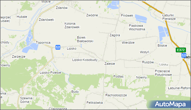mapa Białowola, Białowola na mapie Targeo