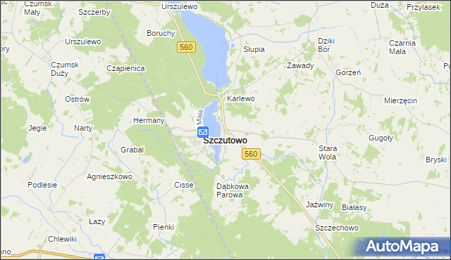 mapa Blizno gmina Szczutowo, Blizno gmina Szczutowo na mapie Targeo