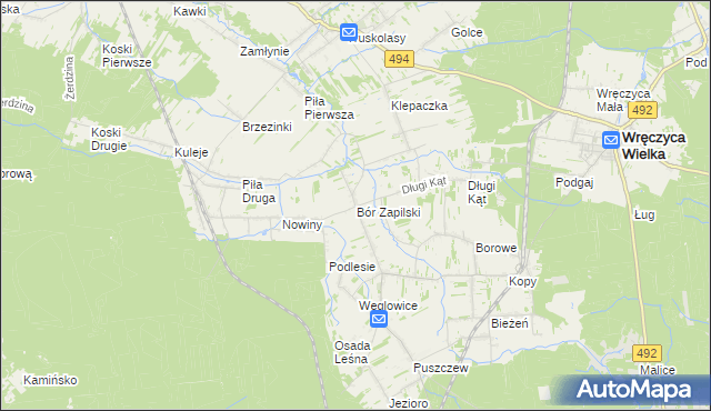 mapa Bór Zapilski, Bór Zapilski na mapie Targeo