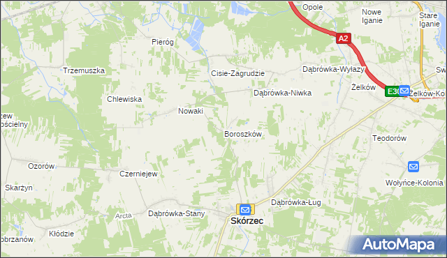 mapa Boroszków, Boroszków na mapie Targeo