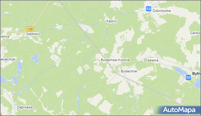 mapa Budachów-Kolonia, Budachów-Kolonia na mapie Targeo