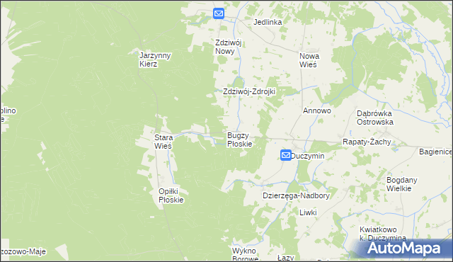 mapa Bugzy Płoskie, Bugzy Płoskie na mapie Targeo