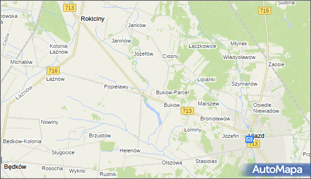 mapa Buków-Parcel, Buków-Parcel na mapie Targeo