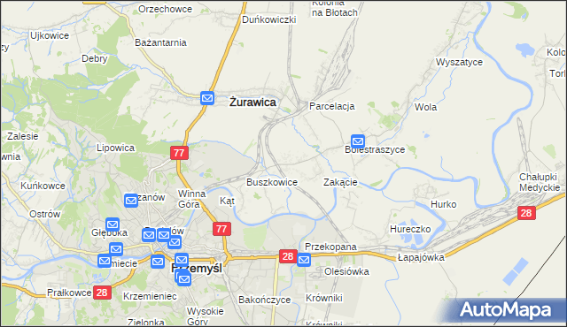 mapa Buszkowiczki, Buszkowiczki na mapie Targeo