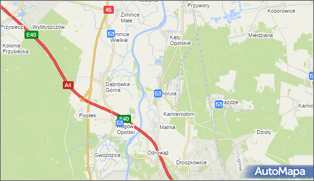 mapa Chorula, Chorula na mapie Targeo