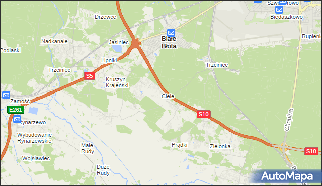 mapa Ciele, Ciele na mapie Targeo