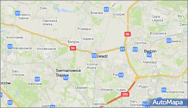 mapa Czeladź, Czeladź na mapie Targeo