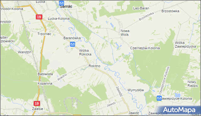 mapa Czerniejów gmina Serniki, Czerniejów gmina Serniki na mapie Targeo