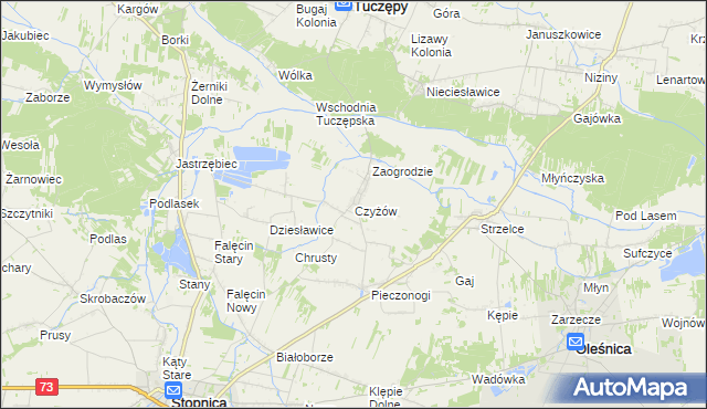 mapa Czyżów gmina Stopnica, Czyżów gmina Stopnica na mapie Targeo