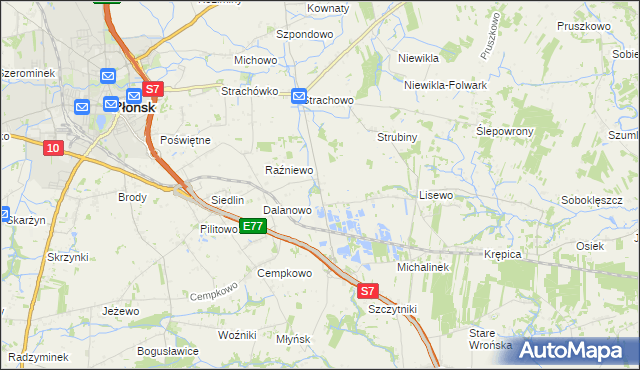 mapa Dalanówek, Dalanówek na mapie Targeo