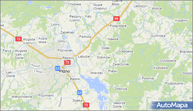 mapa Dobrków, Dobrków na mapie Targeo