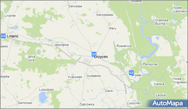 mapa Drzycim, Drzycim na mapie Targeo