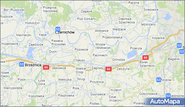 mapa Facimiech, Facimiech na mapie Targeo