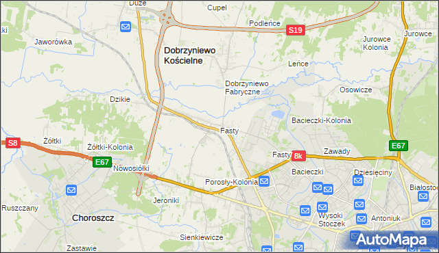 mapa Fasty, Fasty na mapie Targeo