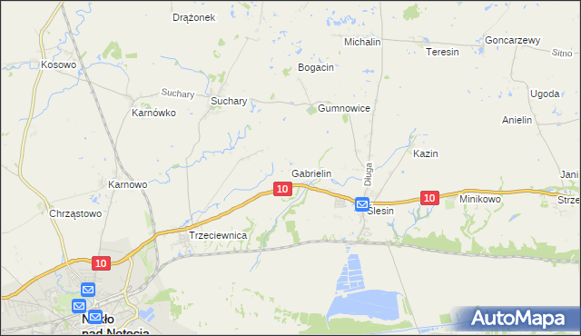 mapa Gabrielin, Gabrielin na mapie Targeo