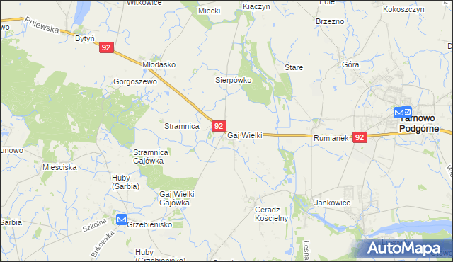 mapa Gaj Wielki, Gaj Wielki na mapie Targeo