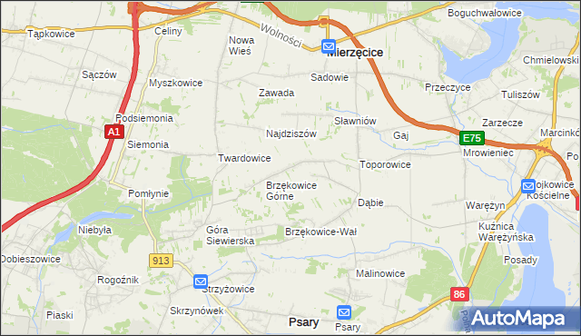 mapa Goląsza Górna, Goląsza Górna na mapie Targeo