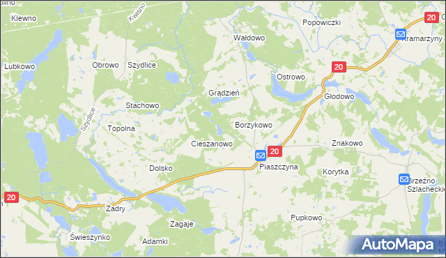 mapa Gomole, Gomole na mapie Targeo