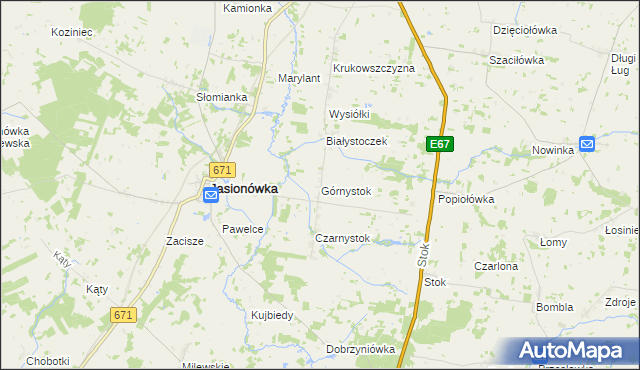 mapa Górnystok, Górnystok na mapie Targeo