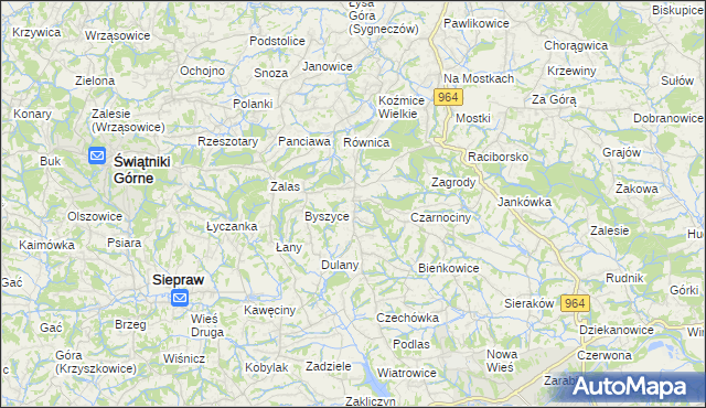 mapa Gorzków gmina Wieliczka, Gorzków gmina Wieliczka na mapie Targeo