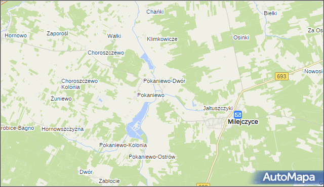 mapa Grabarka gmina Milejczyce, Grabarka gmina Milejczyce na mapie Targeo